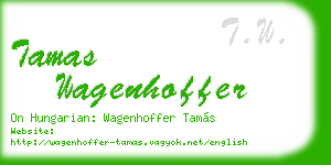 tamas wagenhoffer business card